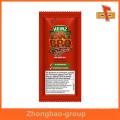 moisture proof aseptic plastic 3 side seal food packaging sachet with printing for ketchup, sauce, oil, flavouring, water